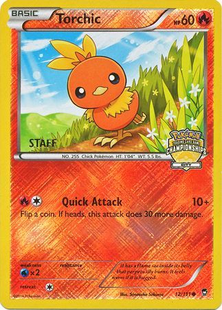 Torchic (12/111) (City Championship Promo Staff) [XY: Furious Fists] | Silver Goblin