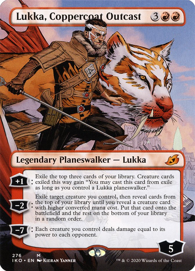 Lukka, Coppercoat Outcast (Borderless) [Ikoria: Lair of Behemoths] | Silver Goblin