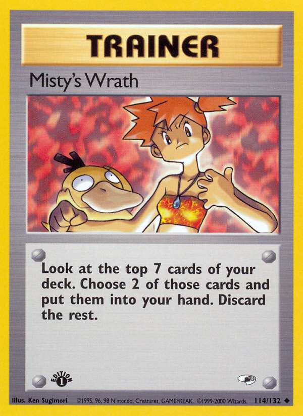 Misty's Wrath (114/132) [Gym Heroes 1st Edition] | Silver Goblin