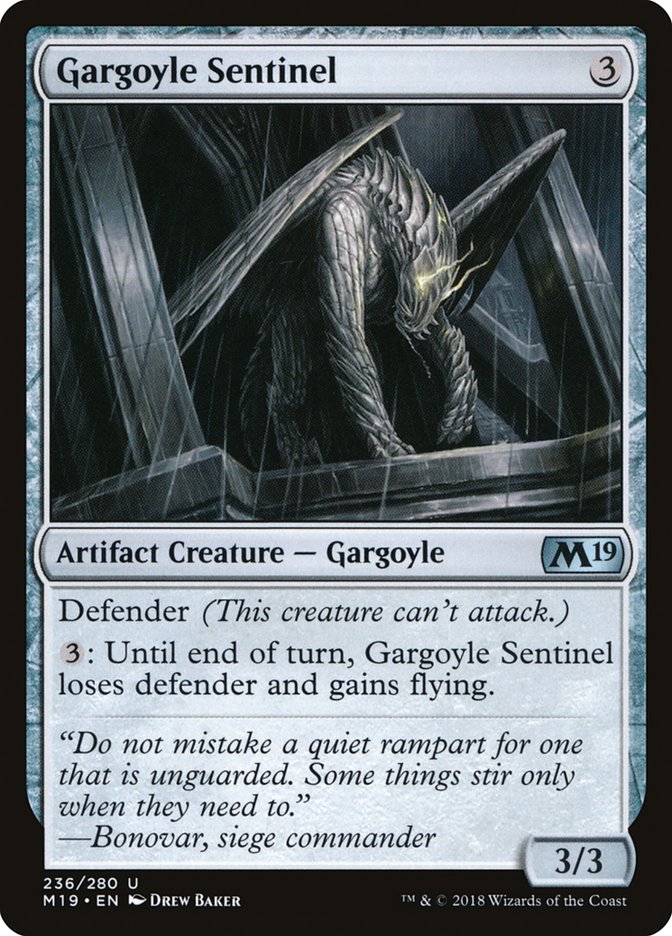 Gargoyle Sentinel [Core Set 2019] | Silver Goblin