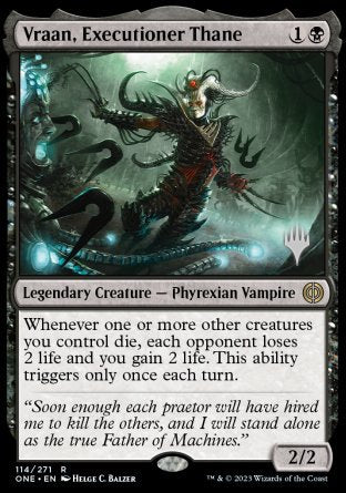 Vraan, Executioner Thane (Promo Pack) [Phyrexia: All Will Be One Promos] | Silver Goblin