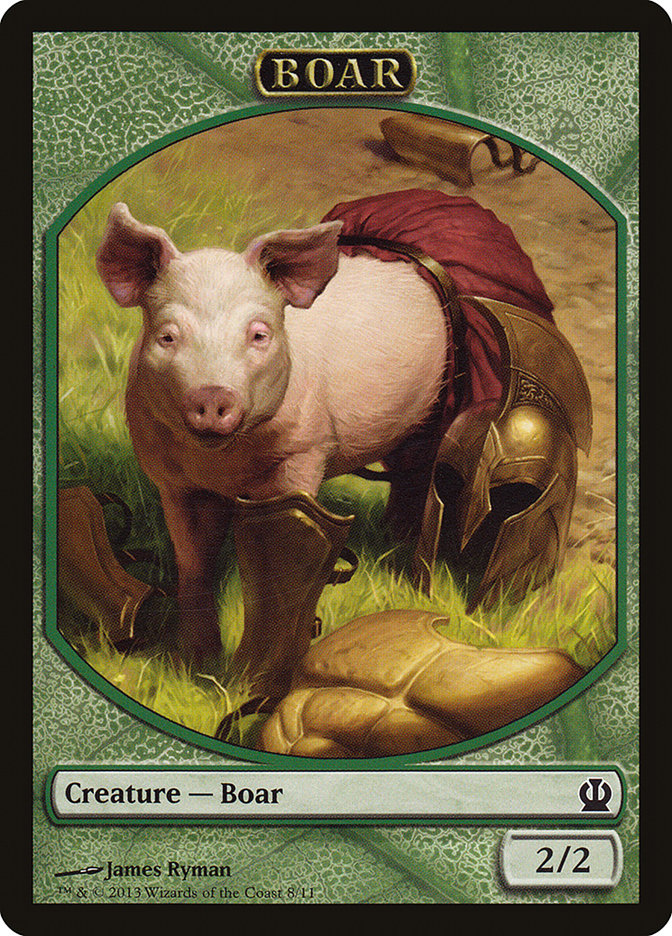 Boar Token [Theros Tokens] | Silver Goblin