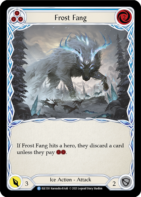 Frost Fang (Blue) [ELE150] (Tales of Aria)  1st Edition Rainbow Foil | Silver Goblin