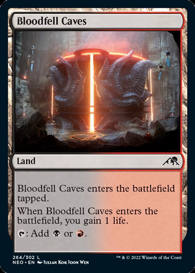 Bloodfell Caves [Kamigawa: Neon Dynasty] | Silver Goblin