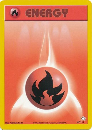 Fire Energy (107/111) [Neo Genesis Unlimited] | Silver Goblin