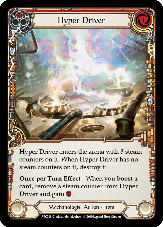 Hyper Driver [ARC036-C] (Arcane Rising)  1st Edition Rainbow Foil | Silver Goblin