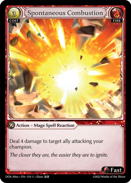 Spontaneous Combustion (154) [Dawn of Ashes: Alter Edition] | Silver Goblin