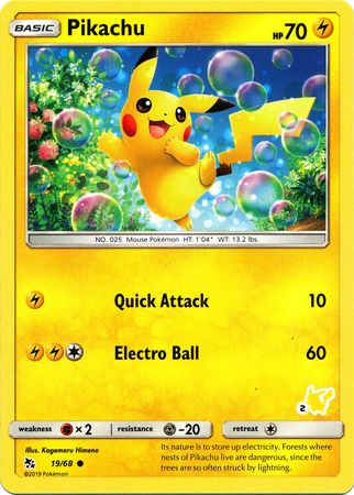 Pikachu (19/68) (Pikachu Stamp #2) [Battle Academy 2020] | Silver Goblin