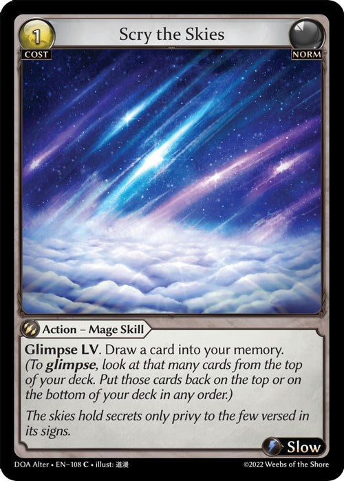 Scry the Skies (108) [Dawn of Ashes: Alter Edition] | Silver Goblin