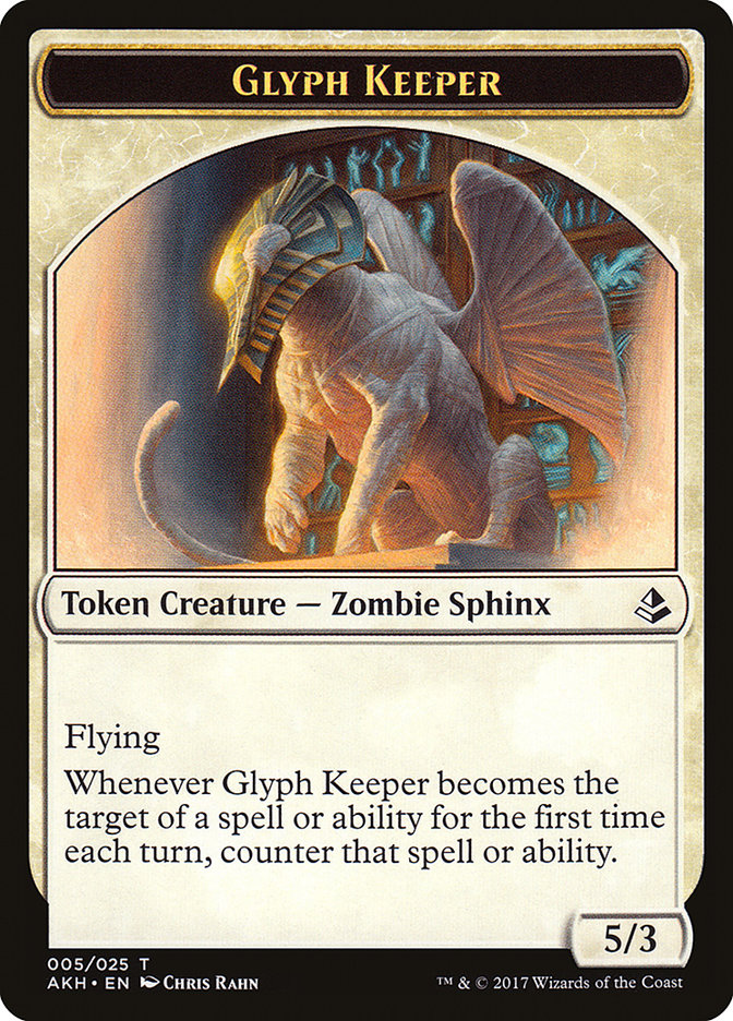 Glyph Keeper // Warrior Double-Sided Token [Amonkhet Tokens] | Silver Goblin
