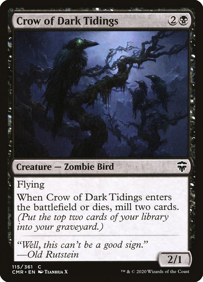Crow of Dark Tidings [Commander Legends] | Silver Goblin