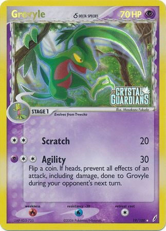 Grovyle (19/100) (Delta Species) (Stamped) [EX: Crystal Guardians] | Silver Goblin