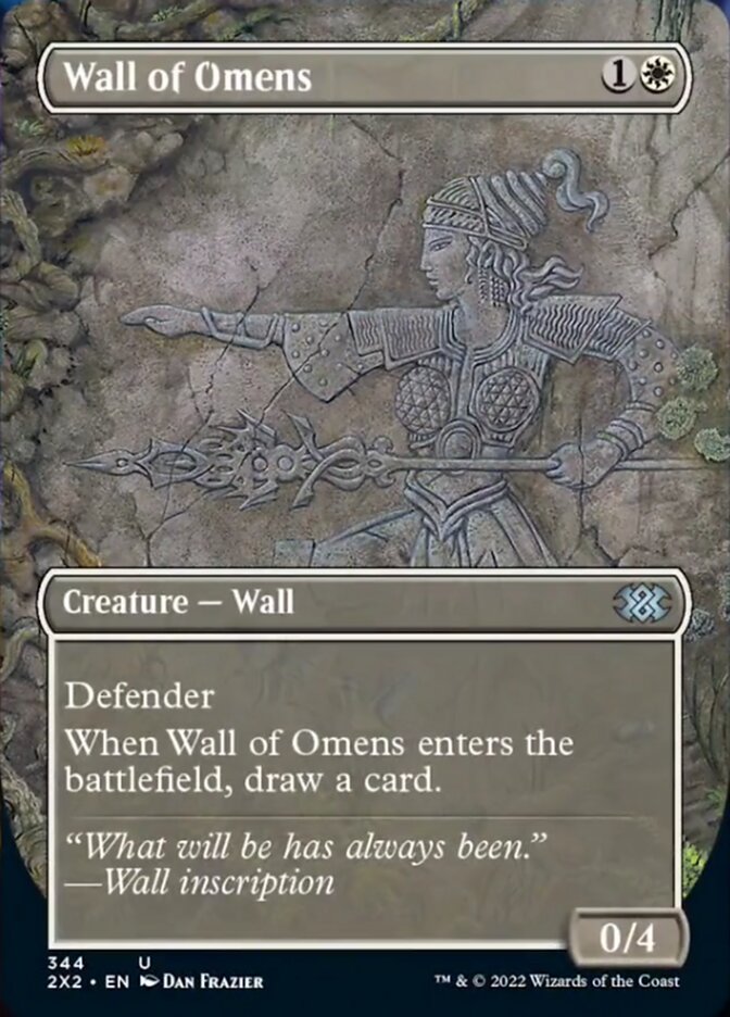 Wall of Omens (Borderless Alternate Art) [Double Masters 2022] | Silver Goblin