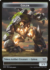 Wolf // Golem Double-Sided Token [Double Masters Tokens] | Silver Goblin