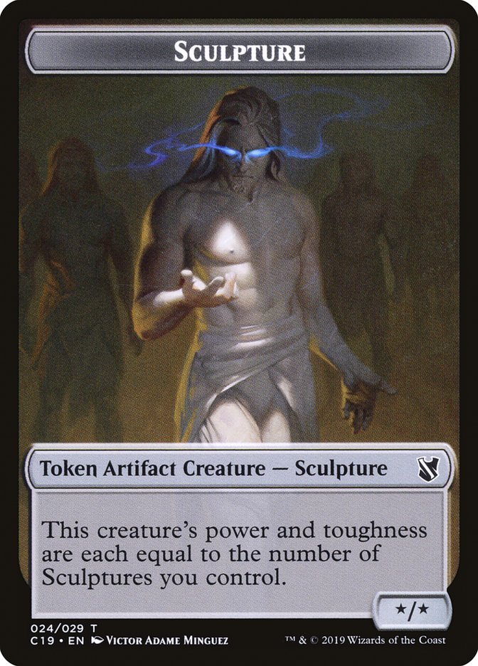 Sculpture Token [Commander 2019 Tokens] | Silver Goblin