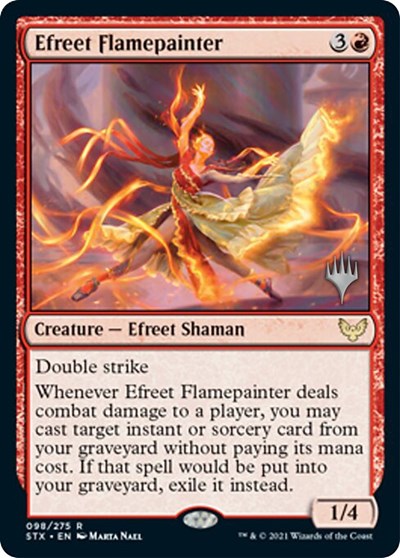 Efreet Flamepainter (Promo Pack) [Strixhaven: School of Mages Promos] | Silver Goblin