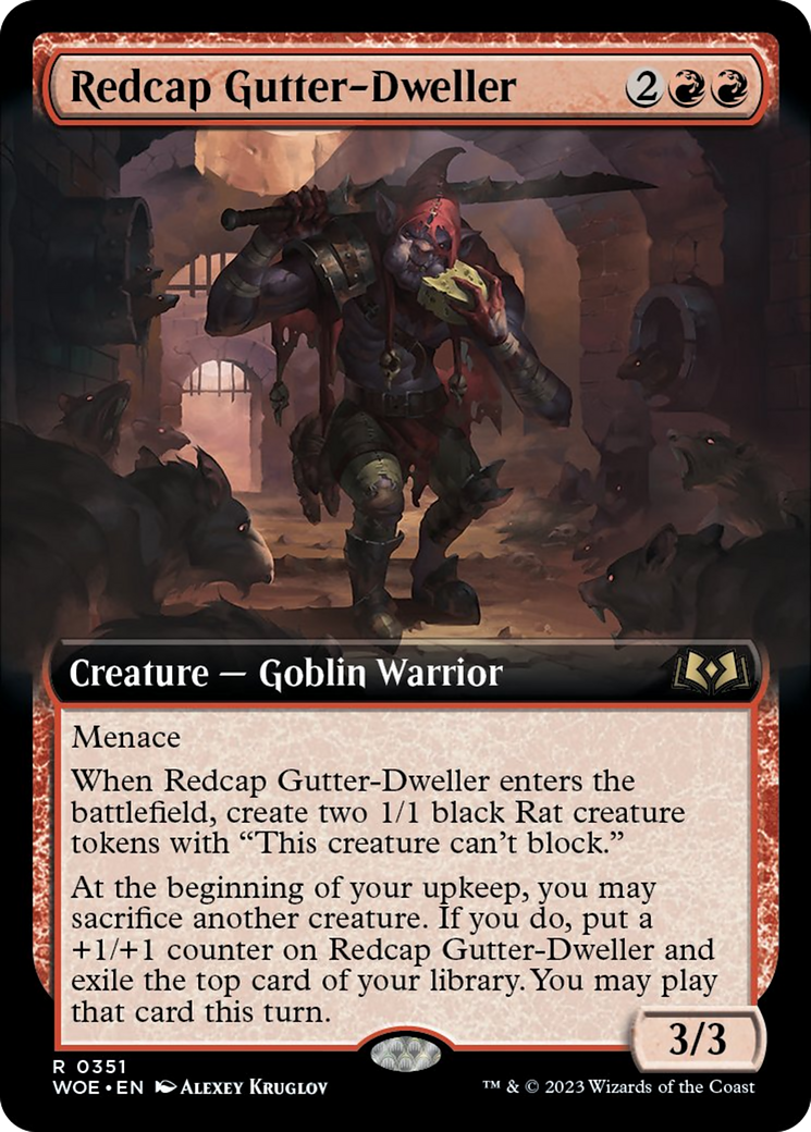 Redcap Gutter-Dweller (Extended Art) [Wilds of Eldraine] | Silver Goblin