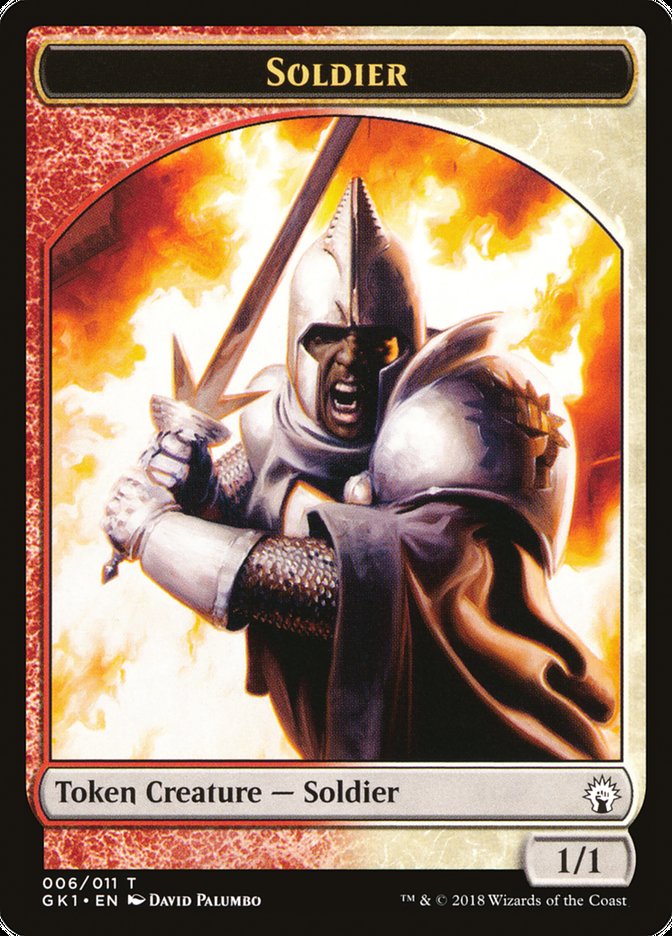 Soldier // Soldier Double-Sided Token [Guilds of Ravnica Guild Kit Tokens] | Silver Goblin