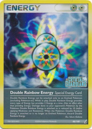 Double Rainbow Energy (88/100) (Stamped) [EX: Crystal Guardians] | Silver Goblin