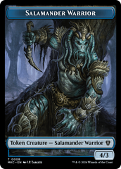 Salamander Warrior // Zombie Double-Sided Token [Murders at Karlov Manor Commander Tokens] | Silver Goblin
