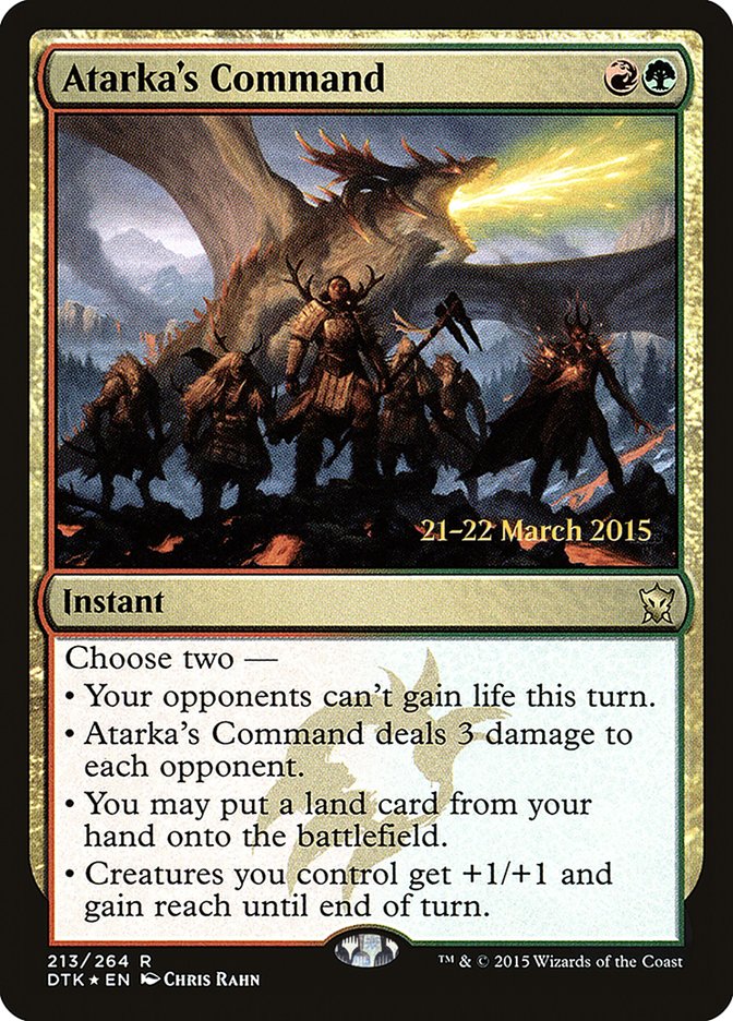 Atarka's Command [Dragons of Tarkir Prerelease Promos] | Silver Goblin