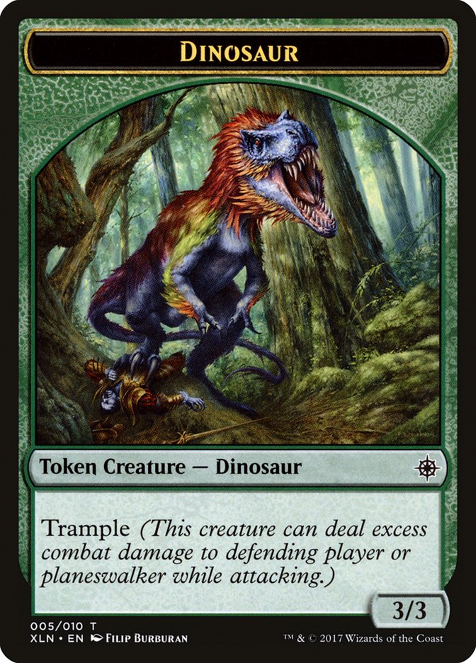 Dinosaur Token [Ixalan Tokens] | Silver Goblin