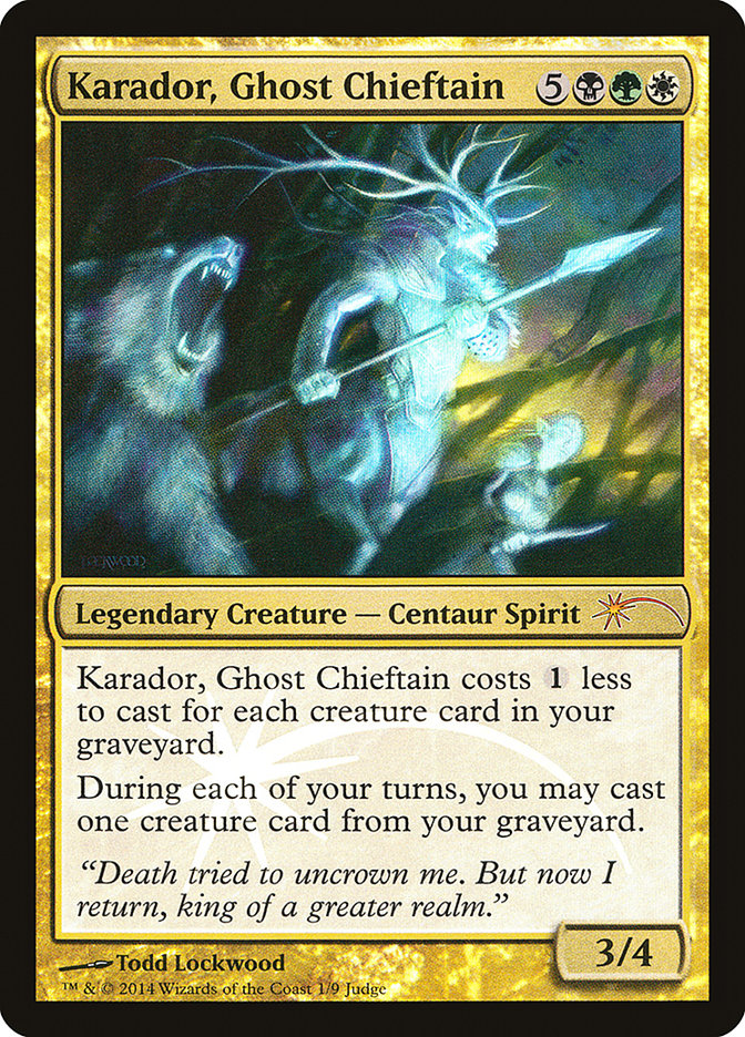 Karador, Ghost Chieftain [Judge Gift Cards 2014] | Silver Goblin