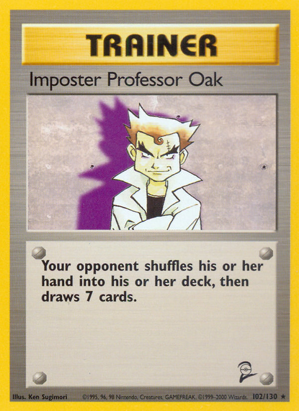 Imposter Professor Oak (102/130) [Base Set 2] | Silver Goblin