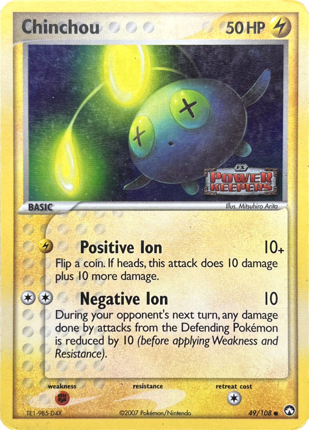 Chinchou (49/108) (Stamped) [EX: Power Keepers] | Silver Goblin