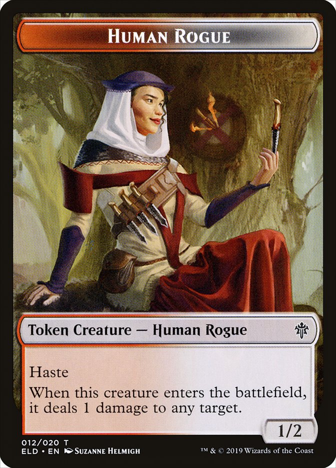 Human Rogue Token [Throne of Eldraine Tokens] | Silver Goblin