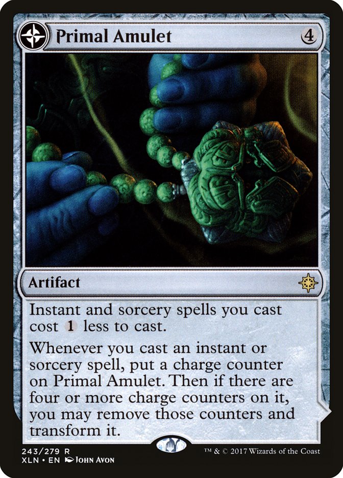 Primal Amulet // Primal Wellspring [Ixalan] | Silver Goblin