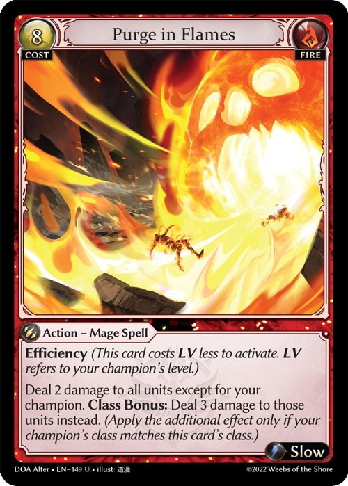 Purge in Flames (149) [Dawn of Ashes: Alter Edition] | Silver Goblin