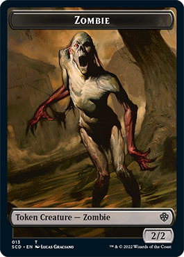 Zombie // Zombie Knight Double-Sided Token [Starter Commander Decks] | Silver Goblin