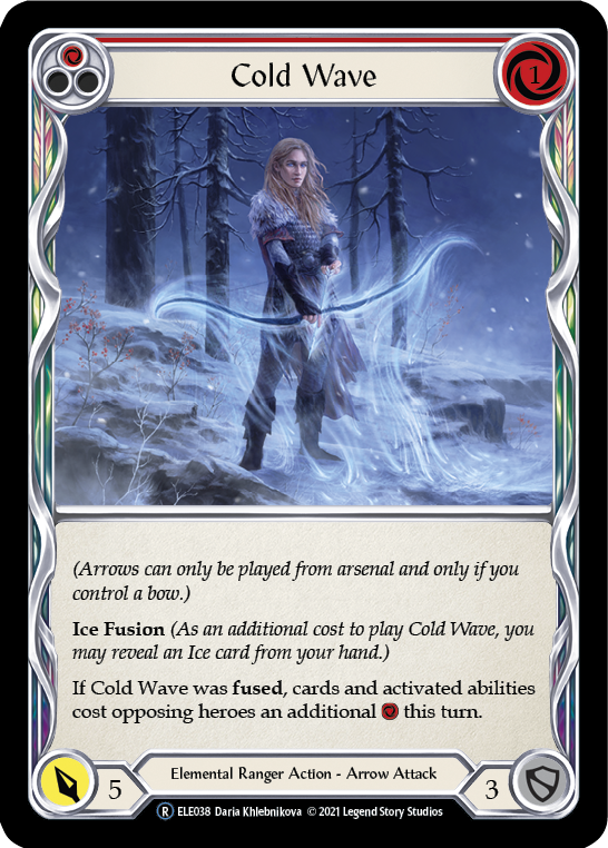 Cold Wave (Red) [U-ELE038] (Tales of Aria Unlimited)  Unlimited Rainbow Foil | Silver Goblin