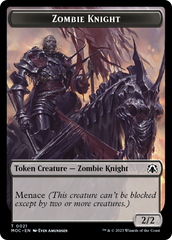 Zombie Knight // Human (6) Double-Sided Token [March of the Machine Commander Tokens] | Silver Goblin