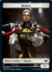 Human (001) // Treasure Double-Sided Token [Innistrad: Crimson Vow Tokens] | Silver Goblin