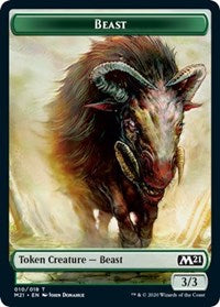 Beast // Construct Double-Sided Token [Core Set 2021 Tokens] | Silver Goblin