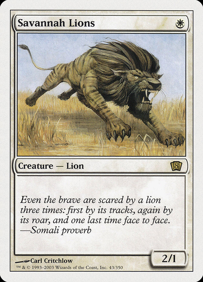 Savannah Lions [Eighth Edition] | Silver Goblin