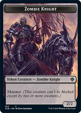Zombie // Zombie Knight Double-Sided Token [Starter Commander Decks] | Silver Goblin