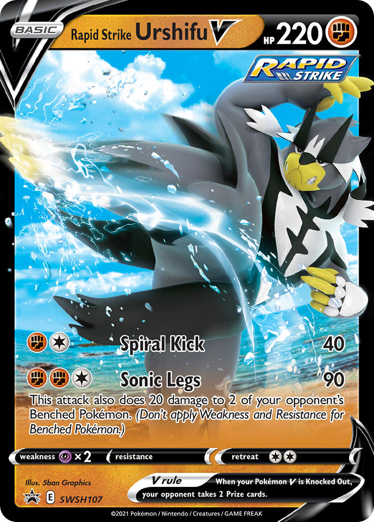 Rapid Strike Urshifu V (SWSH107) (Jumbo Card) [Sword & Shield: Black Star Promos] | Silver Goblin