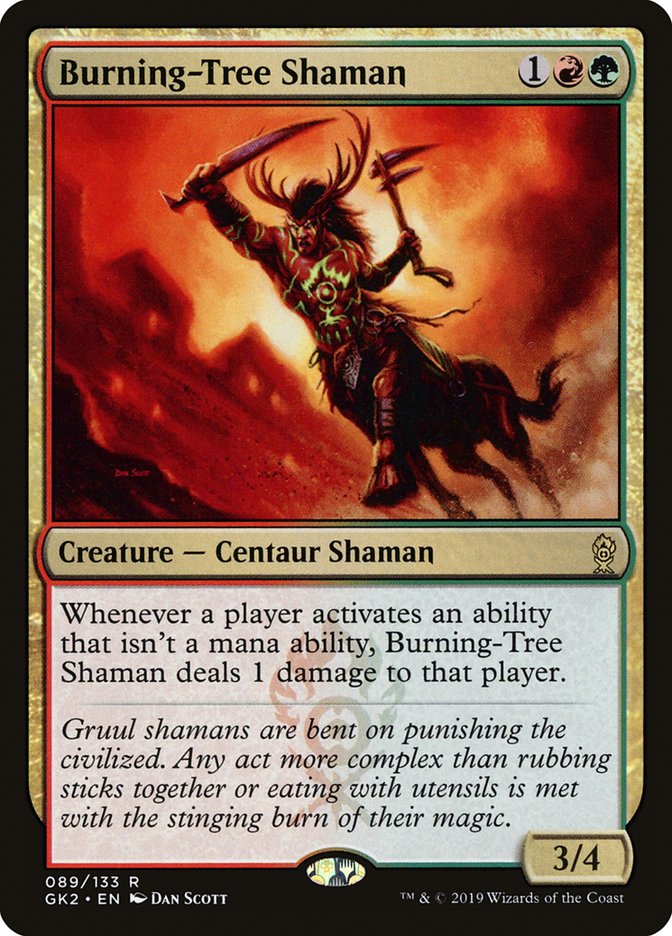 Burning-Tree Shaman [Ravnica Allegiance Guild Kit] | Silver Goblin