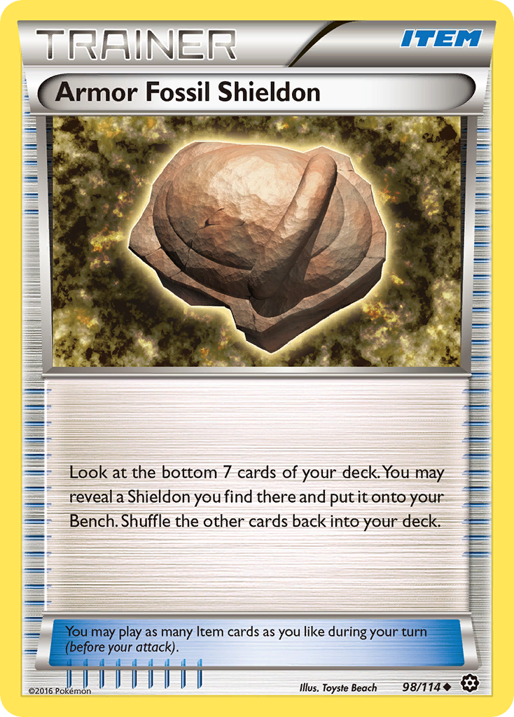 Armor Fossil Shieldon (98/114) [XY: Steam Siege] | Silver Goblin