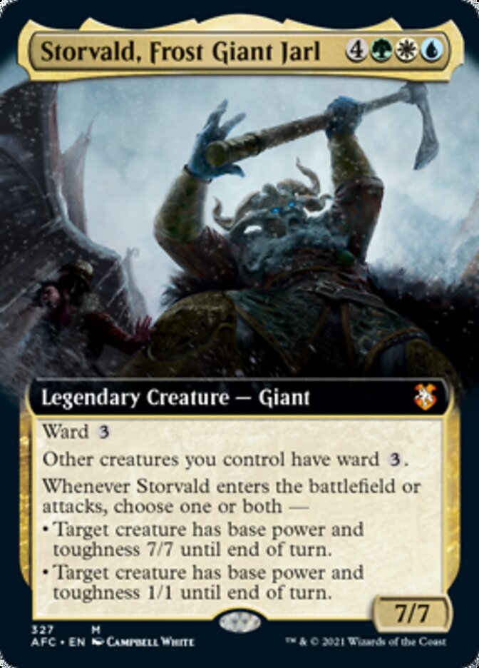Storvald, Frost Giant Jarl (Extended Art) [Dungeons & Dragons: Adventures in the Forgotten Realms Commander] | Silver Goblin