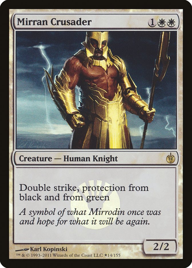 Mirran Crusader (Buy-A-Box) [Mirrodin Besieged Promos] | Silver Goblin