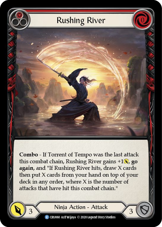 Rushing River (Red) [CRU060] (Crucible of War)  1st Edition Rainbow Foil | Silver Goblin