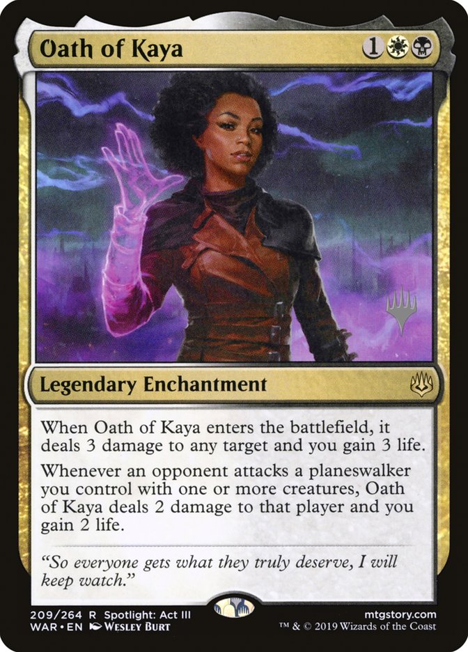 Oath of Kaya (Promo Pack) [War of the Spark Promos] | Silver Goblin