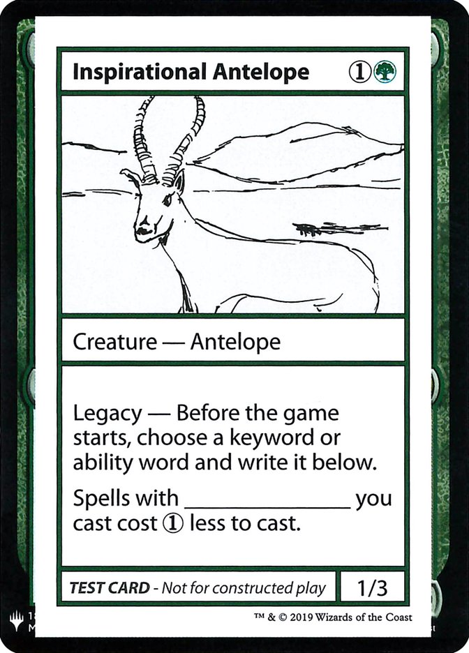 Inspirational Antelope [Mystery Booster Playtest Cards] | Silver Goblin