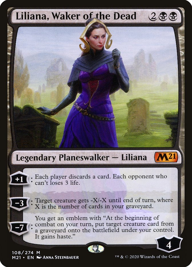 Liliana, Waker of the Dead [Core Set 2021] | Silver Goblin