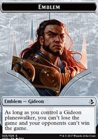 Gideon of the Trials Emblem // Zombie Double-Sided Token [Amonkhet Tokens] | Silver Goblin