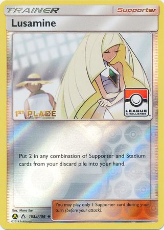 Lusamine (153a/156) (League Challenge Alt Art 1st Place) [Sun & Moon: Ultra Prism] | Silver Goblin